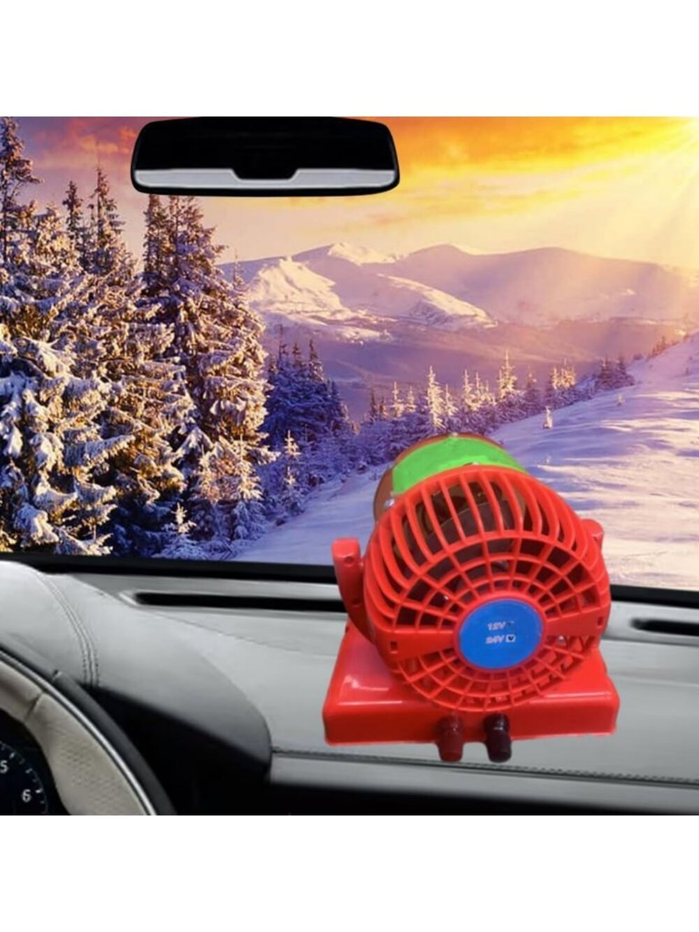 Portable 12V/24V Car Heater & Defroster, 150W/200W Cooling Function, Demister